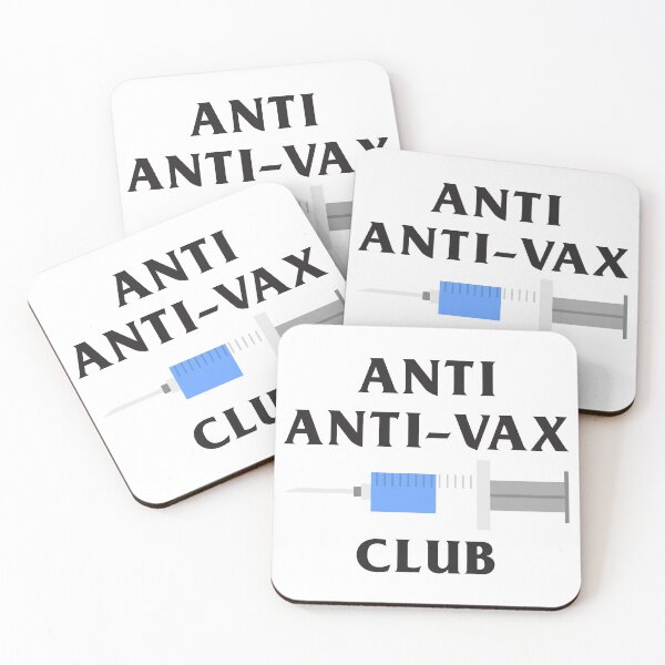 Item preview, Anti anti-vax club (in black) designed and sold by ItsMemeMachine.