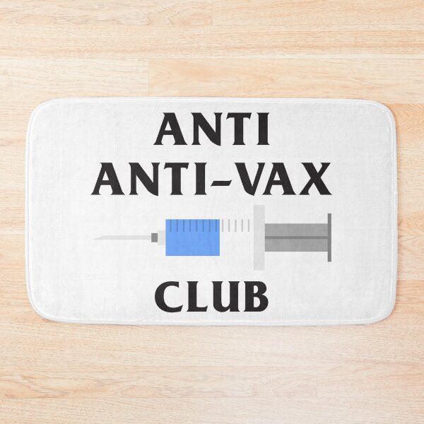 Item preview, Anti anti-vax club (in black) designed and sold by ItsMemeMachine.