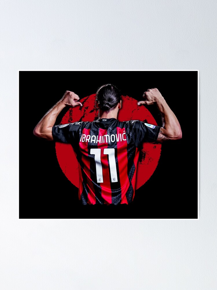 Swedish AC MILAN Striker Football 24"x14" Poster 087 Zlatan Ibrahimovic 