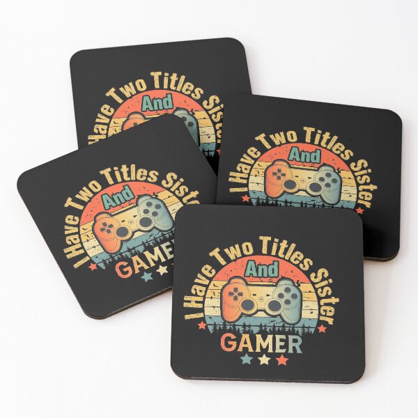 Item preview, I Have Two Titles sister and Gamer - funny vintage gift ideas for brothers and sisters designed and sold by biigshow.