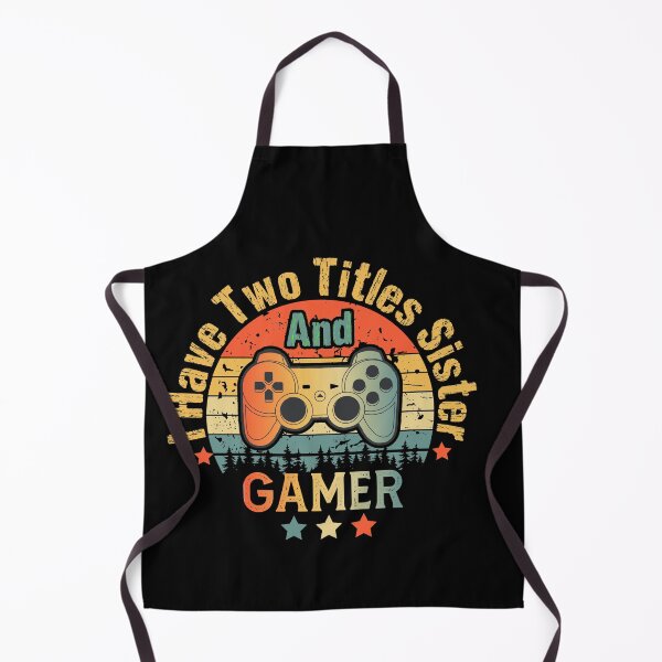 Item preview, I Have Two Titles sister and Gamer - funny vintage gift ideas for brothers and sisters designed and sold by biigshow.