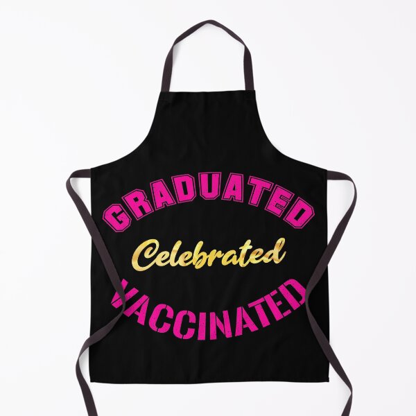 Item preview, Graduated Celebrated Vaccinated (Pink on Black) designed and sold by TheEditrix.