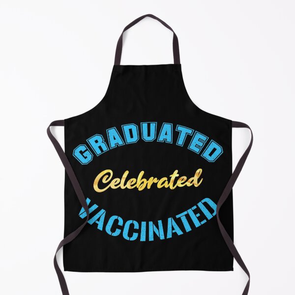 Item preview, Graduated Celebrated Vaccinated (Blue on Black) designed and sold by TheEditrix.