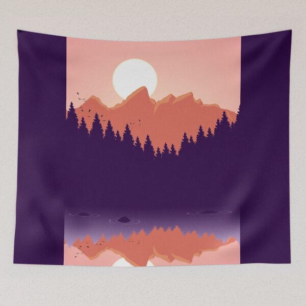 Item preview, Orange Purple Mountains designed and sold by GraceT26.