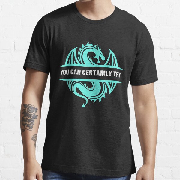 Aperçu de l'œuvre Vous pouvez certainement essayer - Vintage Cyan Blue Dragon créée et vendue par SuperUberLame.