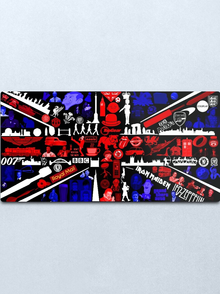 Alternate view of Union Flag Culture Collage Metal Print