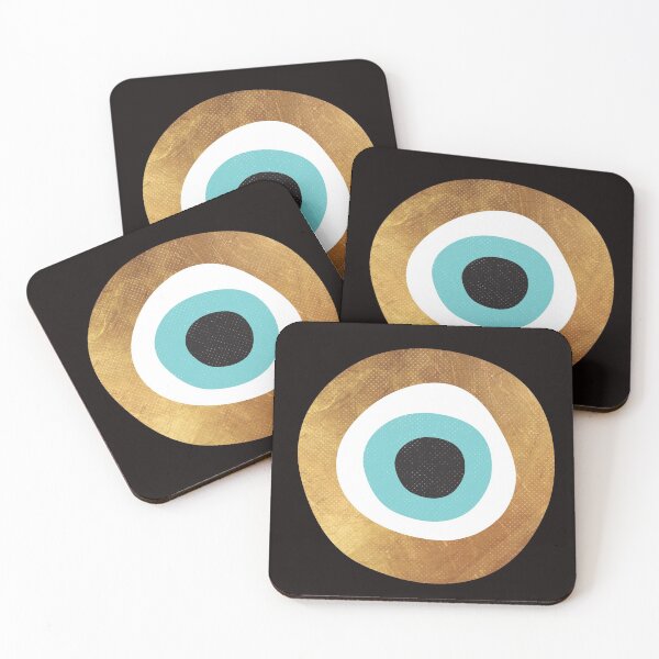 Item preview, Gold Evil Eye Bohemian Charm designed and sold by Inogitna Designs.