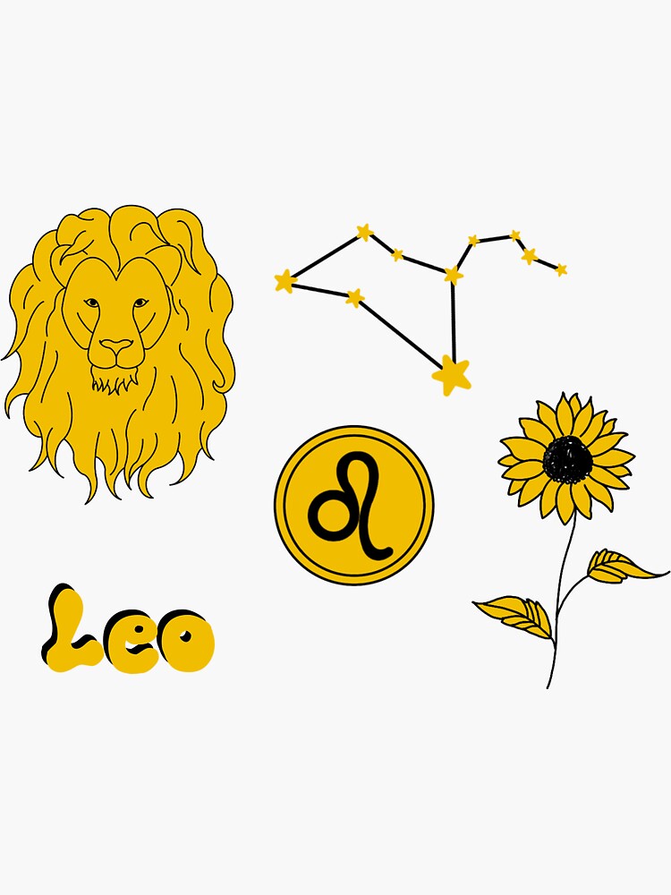 Leo Sticker Pack Sticker For Sale By Addi Leone Redbubble