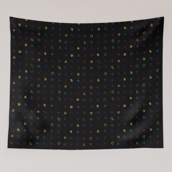 Item preview, Ditsy Organelles - Color on Black designed and sold by Hodgepodge Bricolage.