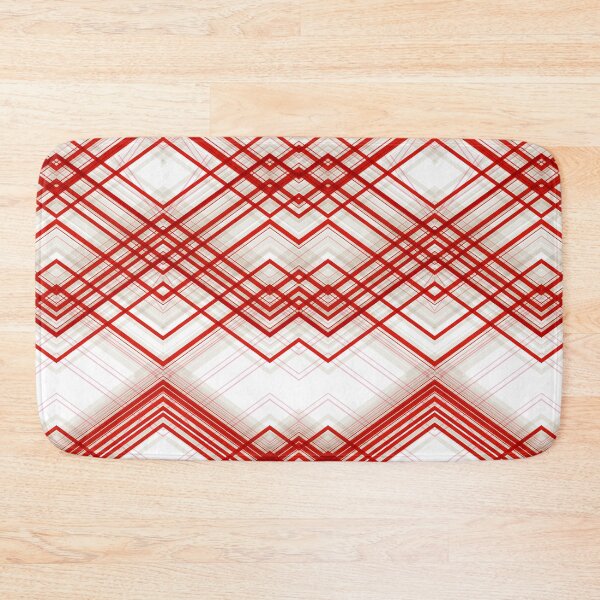 Item preview, Red White Diamond Pattern Lines Abstract designed and sold by Sheila Wenzel Ganny.