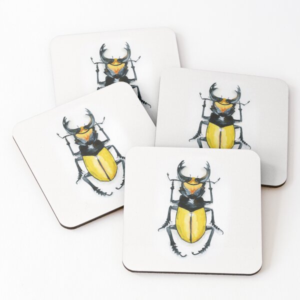 Item preview, Yellow Stag Beetle designed and sold by sydneymusselman.