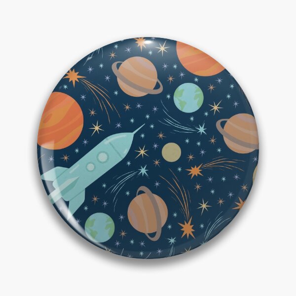 Item preview, Galaxy stars planets and space ships pattern designed and sold by PG Illustration.
