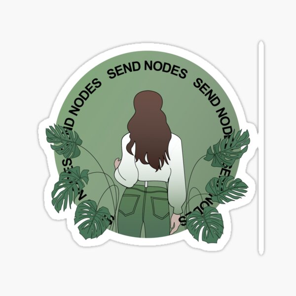 Send Nodes Plant Girl Sticker