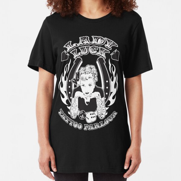 Lady Luck Tattoo Parlour Slim Fit T-Shirt