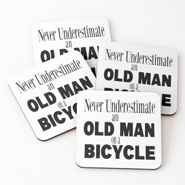 Item preview, Never Underestimate An Old Man On A Bicycle designed and sold by jamwind.