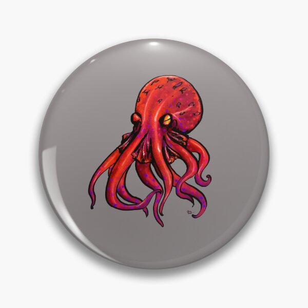 Item preview, Enhanced Octopus Red designed and sold by Salem Scribbles.
