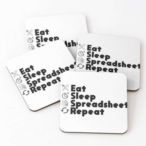 Item preview, Eat Sleep Spreadsheet Repeat - Funny Accounting Gift designed and sold by Eddyed.