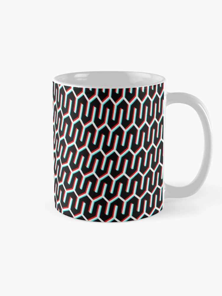 Thumbnail 3 of 6, Coffee Mug, 90s S Wave Pattern (3D) [Roufxis-Rb] designed and sold by RoufXis.