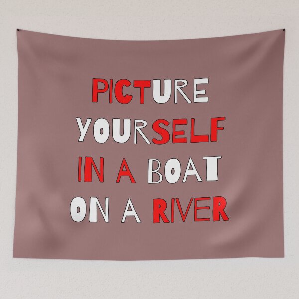 Item preview, Picture Yourself in a Boat On a River - Lucy In the Sky With Diamonds designed and sold by QuotesDogma.