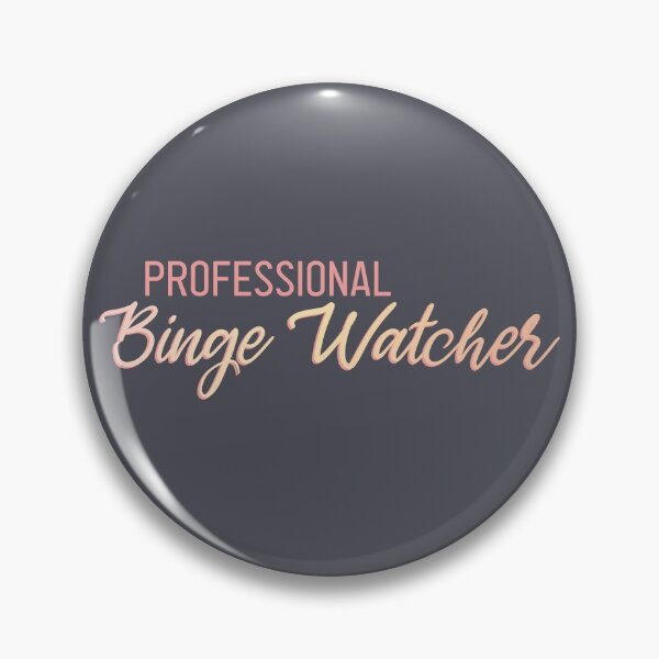 Item preview, Professional Binge Watcher - Colorful Pink and Yellow Pastel Text designed and sold by TheMajesticGoat.