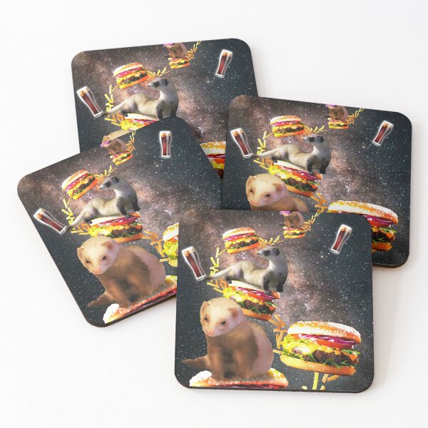 Item preview, Galaxy Ferret On Burger - Space Cheeseburger Ferrets designed and sold by SkylerJHill.