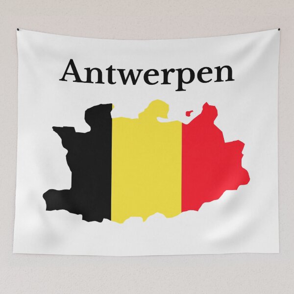 Item preview, Antwerp Province Map flag , Belgium. designed and sold by marosharaf.