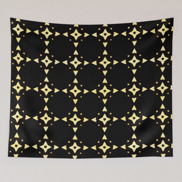 Item preview, Yellow & black star repeat pattern. designed and sold by Anne Huth.