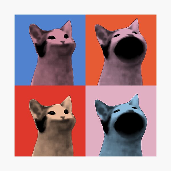 Pop Cat Meme Photographic Print for Sale by masoncarr2244