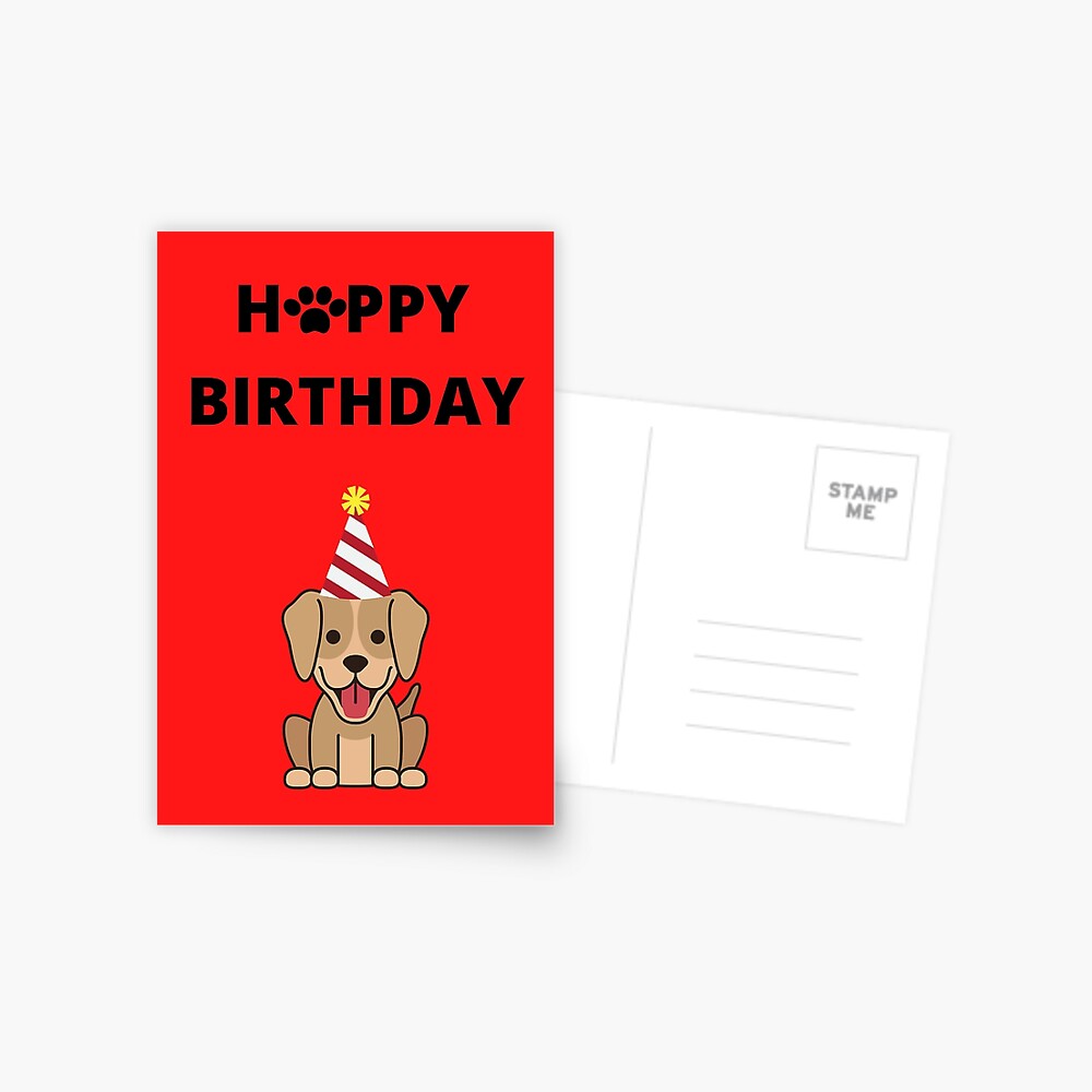 Carte De Vœux Joyeux Anniversaire Mignon Chien Boxer Par Drcliff Redbubble