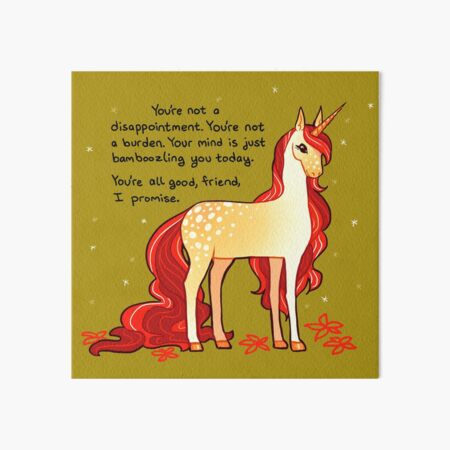 Item preview, "You're Not a Burden" Peppermint Unicorn designed and sold by thelatestkate.