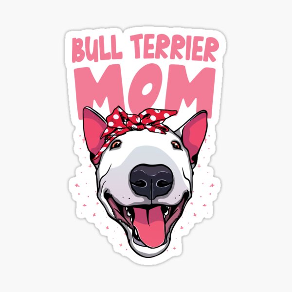 Vintage Bull Terrier Dog Lover Mom Gift Sticker