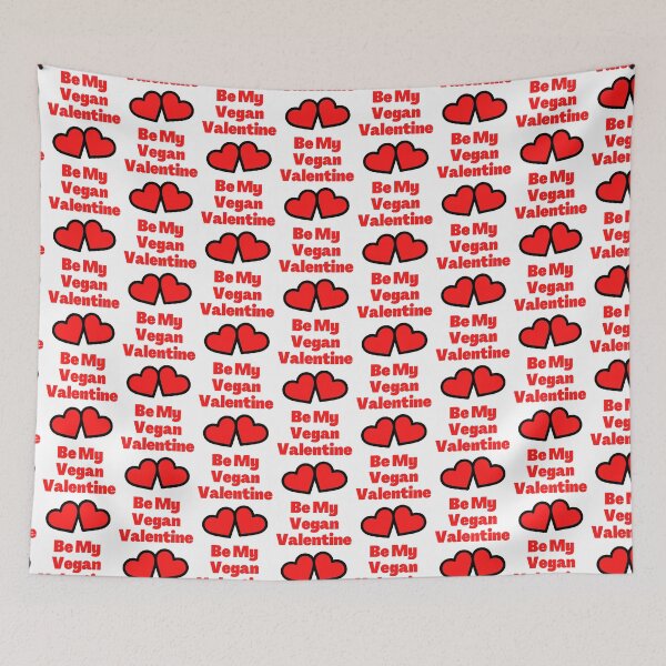 Item preview, Be My Vegan Valentine, Red Hearts Vegantine designed and sold by WhimsicaliTee.