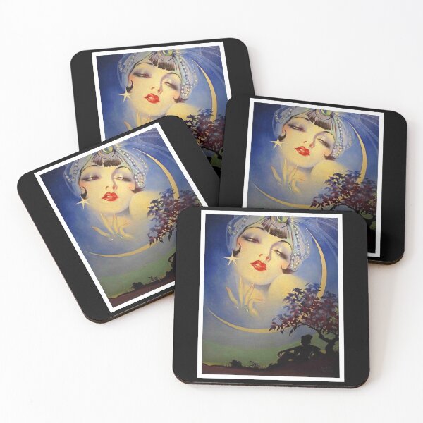 Item preview, LADY in the MOON : Vintage 1927 Magazine Advertising Print designed and sold by posterbobs.