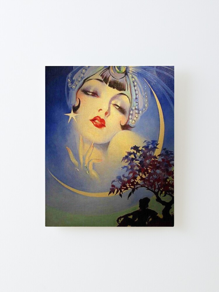 Alternate view of LADY in the MOON : Vintage 1927 Magazine Advertising Print Mounted Print