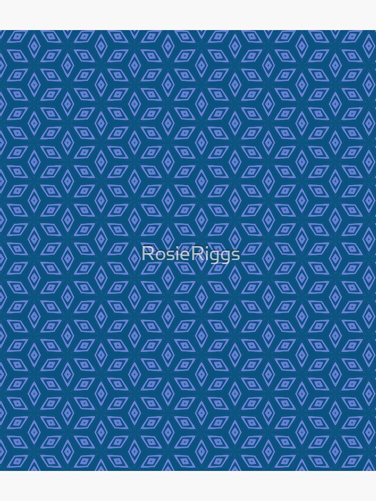Thumbnail 3 of 3, Backpack, Blue and Teal Cube Abstract - Blocks or Stars? designed and sold by RosieRiggs.