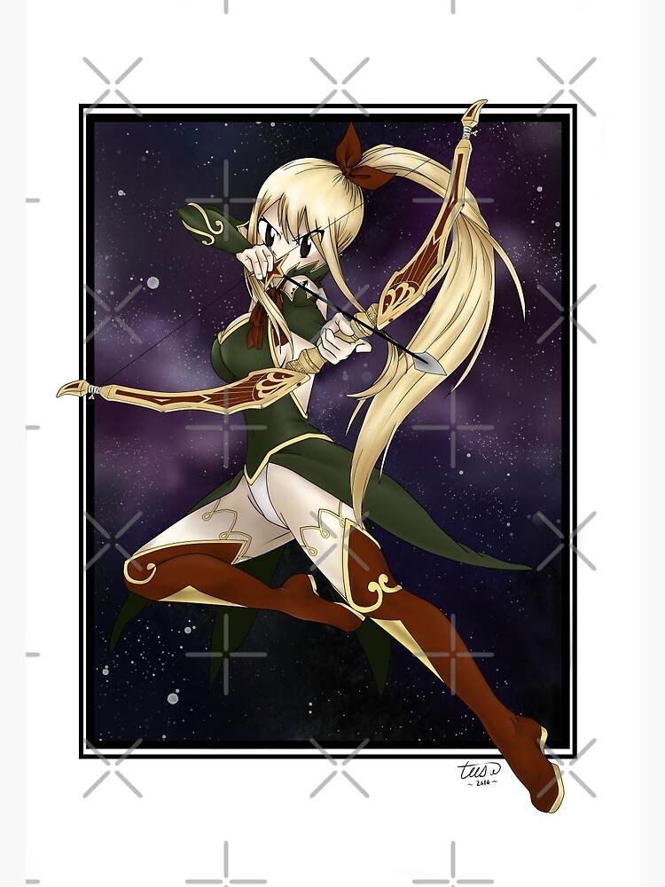 Lucy Sagittarius Star Dress Greeting Card By Artbyteesa Redbubble