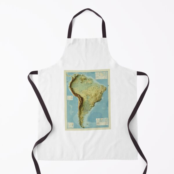 Item preview, 1942 South America Relief Map 3D digitally-rendered designed and sold by ThinkAboutMaps.