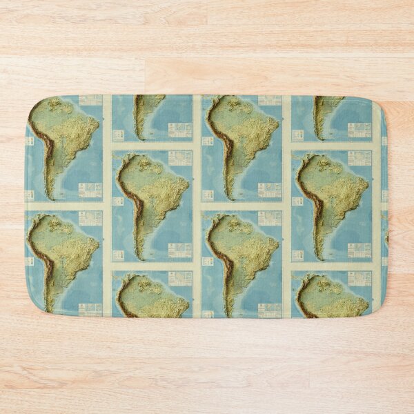 Item preview, 1942 South America Relief Map 3D digitally-rendered designed and sold by ThinkAboutMaps.