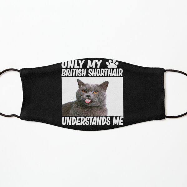 only my british shorthair understands me british shorthair cat lover Kids Mask