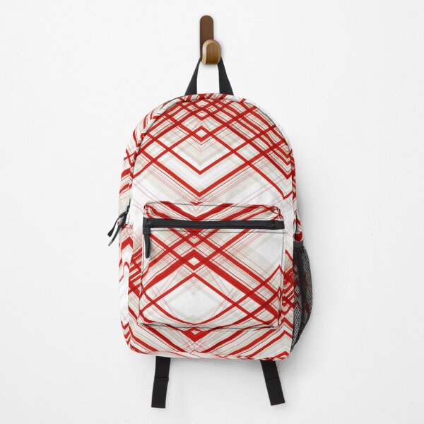 Item preview, Red White Diamond Pattern Lines Abstract designed and sold by Sheila Wenzel Ganny.