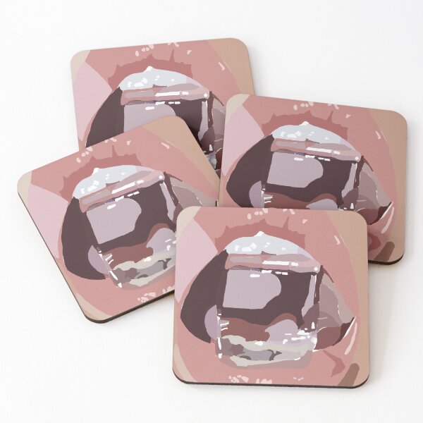 Item preview, Glossy lips biting ice designed and sold by Sabrina Byrd.