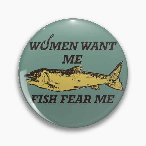 Item preview, Women Want Me/Fish Fear Me (yellow/blue) designed and sold by menkov.