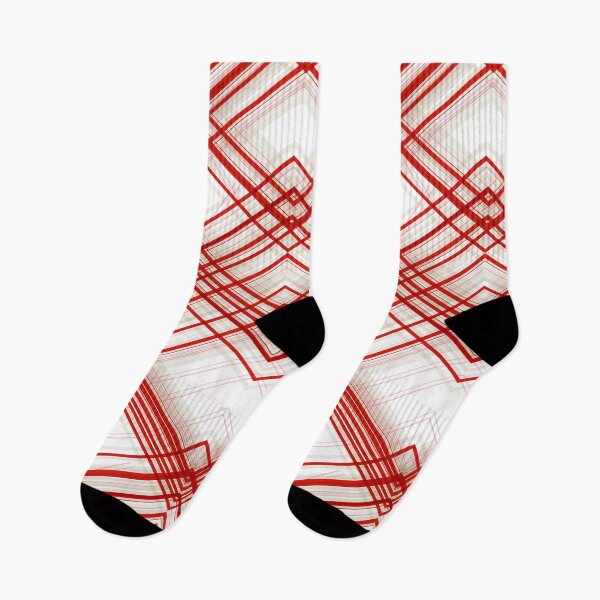 Item preview, Red White Diamond Pattern Lines Abstract designed and sold by Sheila Wenzel Ganny.