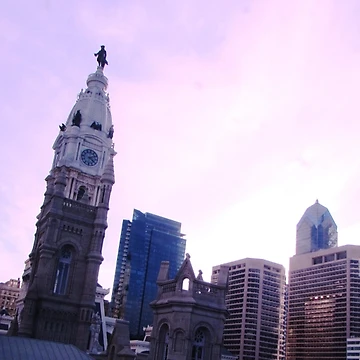 Artwork thumbnail, Philadelphia Rooftop Skyline by RustedStudio