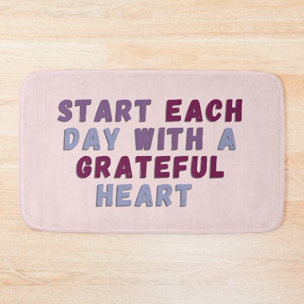 Item preview, START EACH DAY WITH A GRATEFUL HEART - purple designed and sold by BrownGirlMantra.