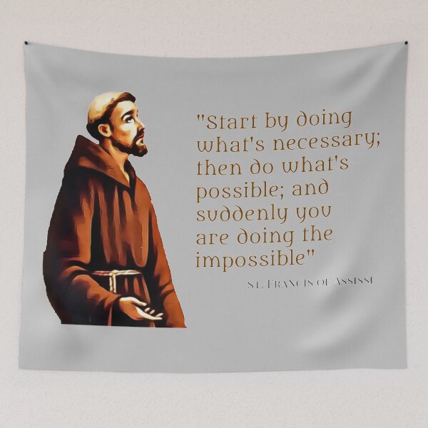 Item preview, Saint Francis of Assisi - Phrase to do impossible things designed and sold by Enriquegl.