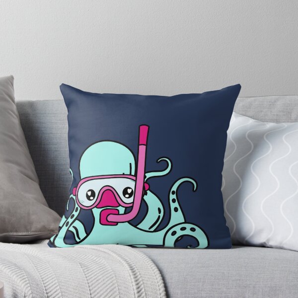 Item preview, Aqua Snorkeling Octopus designed and sold by redwoodandvine.