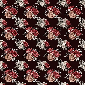 Artwork thumbnail,  Flower Seamless Patterns Roses graphic by Openspace2020