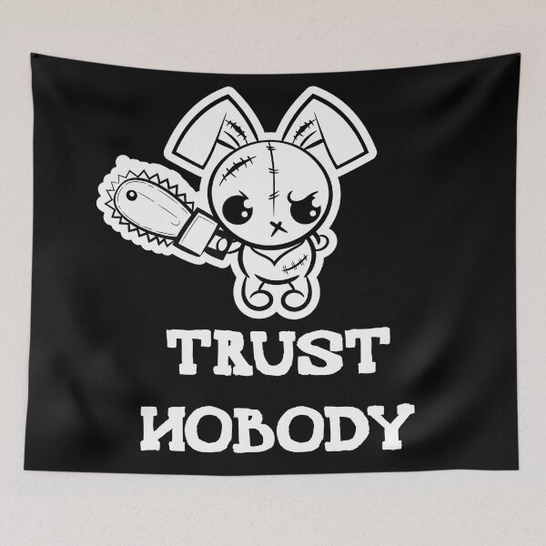 Item preview, Trust Nobody Grumpy Voodoo Bunny  designed and sold by ProjectX23.