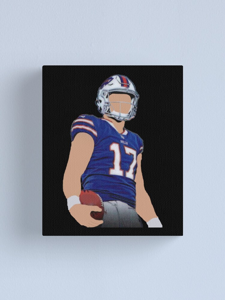 Josh Allen Canvas Print Buffalo Bills Wall Art Sports Art 